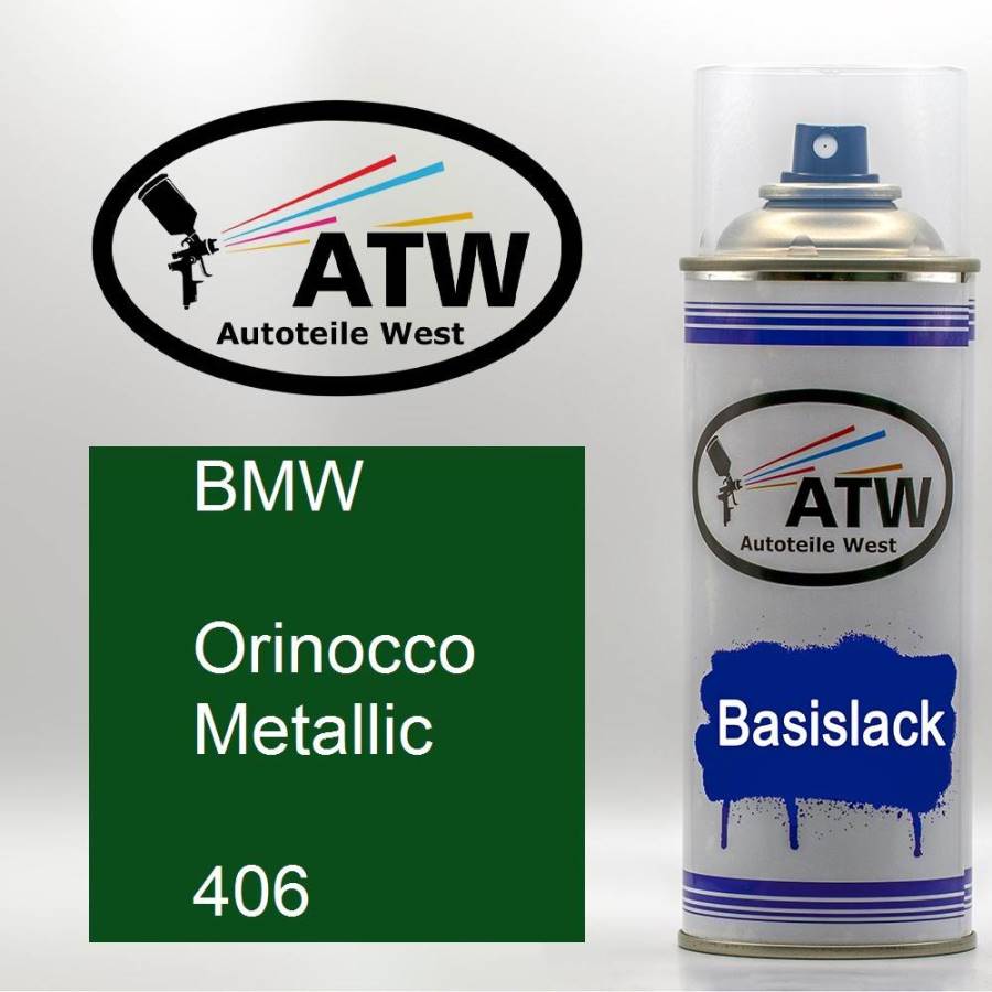 BMW, Orinocco Metallic, 406: 400ml Sprühdose, von ATW Autoteile West.